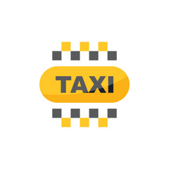 Taxi service icon in flat style. Cab vector illustration on isolated background. Delivery company sign business concept. - 790025578