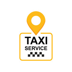 Taxi service icon in flat style. Cab vector illustration on isolated background. Delivery company sign business concept. - 790025581