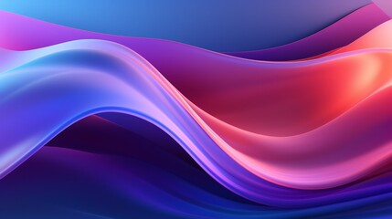 Obraz premium Minimalistic soft flowing energy waves in a modern 3D illustration