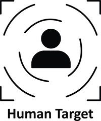 Human target Vector icon which can easily modify or edit