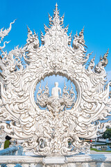 Fototapeta premium Buddhist Temple Wat Rong Khun, Thailand, Magnificent architecture of Asia