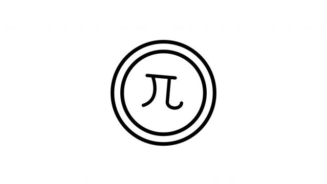 Pi animated icon with alpha channel. Perfect for project and presentations