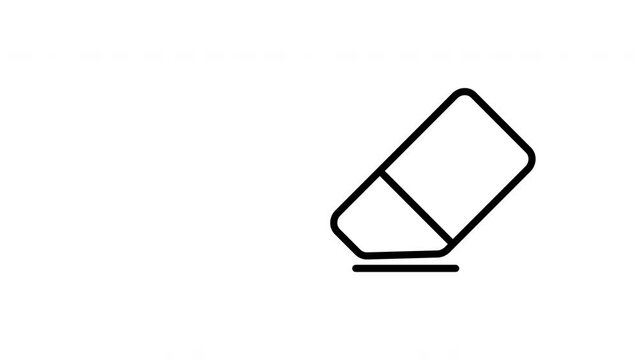 Eraser animated icon with alpha channel. Perfect for project and presentations
