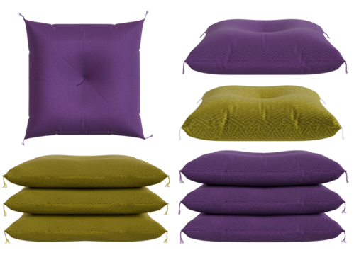 座布団　切り抜き　合成用　3D　モックアップ　リアル