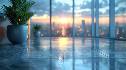 Beautiful Blurred Background of a light modern