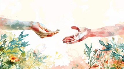 Adam and Eve in the garden of eden concept