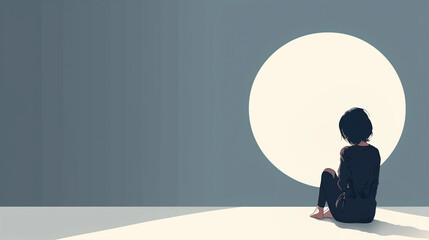 Obraz premium woman thinking and meditating