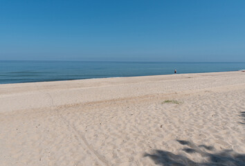 Fototapeta na wymiar Deserted Baltic Beach in Early Spring