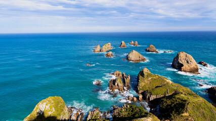 The landscape view of  Catlins, Nugget Point South Island, New Zealand.