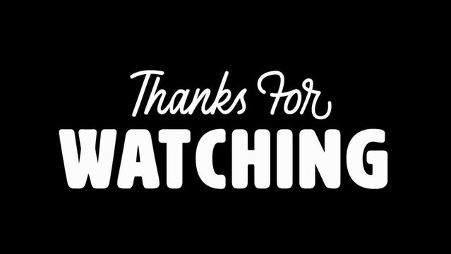 thanks for watching animation text