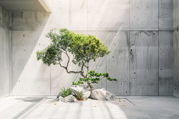 Infinite Growth in Nature: Embrace the idea of boundless ecological expansion in a minimalist setting.