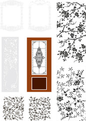 vector decorative door patter
