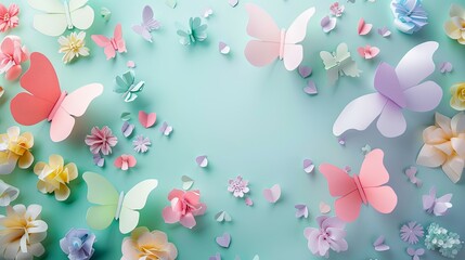 flowers and butterflies background