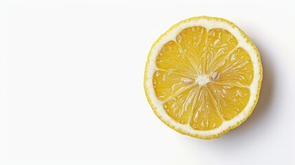 Sliced lemon isolated on a white background