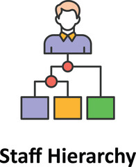 Staff hierarchy Vector icon which can easily modify or edit