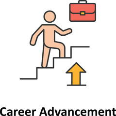  Career advancement Vector icon which can easily modify or edit
