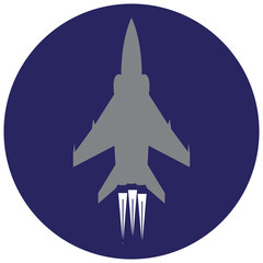 fighter plane icon vectors illustration symbol design