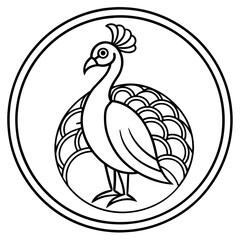 illustration of a peacock bird