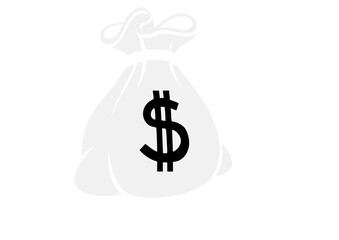dollar symbol icon with bag
