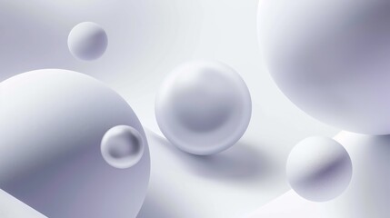 Light background, soft spheres