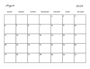 Calendar 2024 Jan to Dec and Monthly Planner 2024