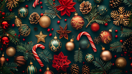 background with christmas balls	