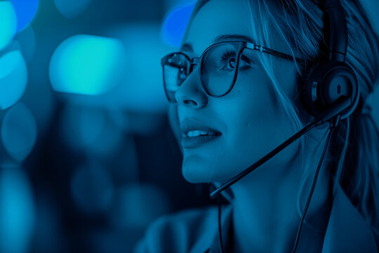 personal assistant providing support, with the background blurred to highlight their dedication and attentiveness to their job, conveying professionalism and trustworthiness.