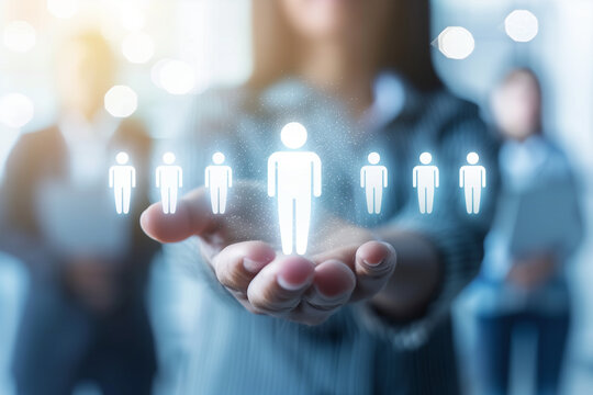 personal assistant providing support to influencers and bloggers, with a blurred background emphasizing the focus on their collaborative efforts, conveying efficiency and professio