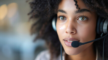 A call center worker offering personalized solutions tailored to each customer's needs. Compassion, help, professionalism, team - obrazy, fototapety, plakaty