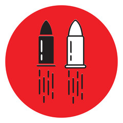 bullet ammunition vector illustration symbol design