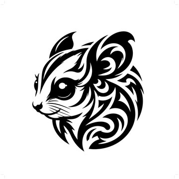 recommend clip art: Sugar glider in modern tribal tattoo, abstract line art of animals, minimalist contour. Vector