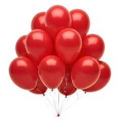 A bunch of red balloons