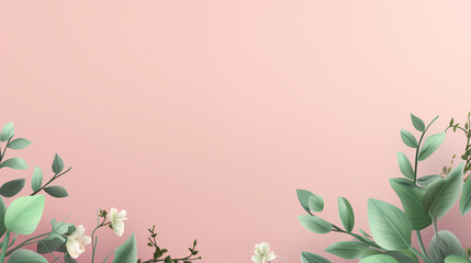 Simple leaves background, elegant plant design