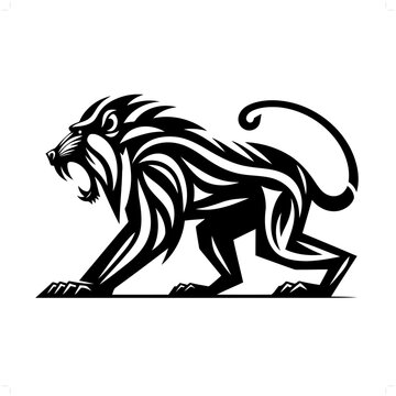 recommend clip art: Mandrill; baboon in modern tribal tattoo, abstract line art of animals, minimalist contour. Vector