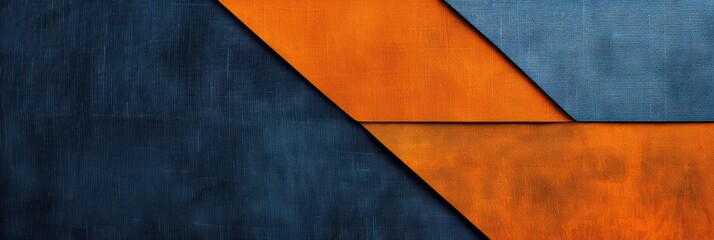 abstract minimalsticcobalt dark blue and red-orange art design, blue background