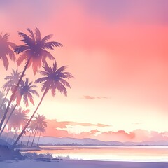 Fototapeta na wymiar Experience the Magic of a Romantic Tropical Beach Sunset