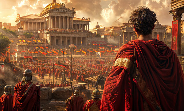 Festivities being held by ancient Romans