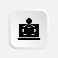 online learning icon, e-learning, distance education, virtual learning, digital education, remote learning, internet-based learning, web-based learning, online courses, online classes