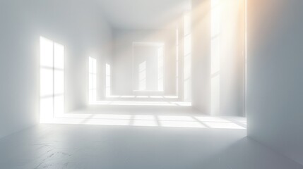 Pure white flat background cover, simple and bright. Generative AI.