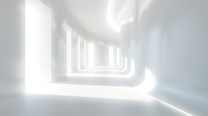 Pure white flat background cover, simple and bright. Generative AI.