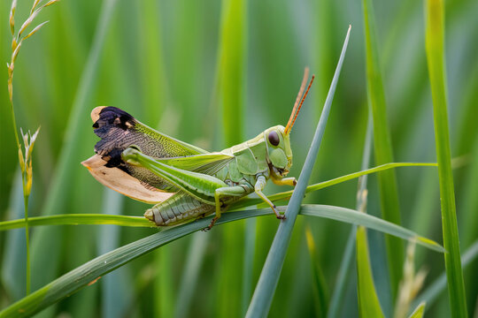 grasshopper on a grass