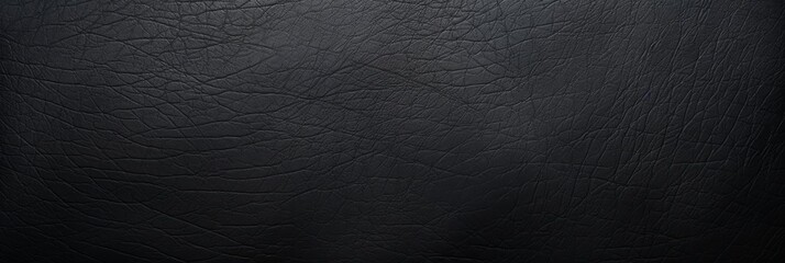 Textured Black Leather Background With Detailed Patterns. Black Leather Surface For Luxury Design. Generative AI