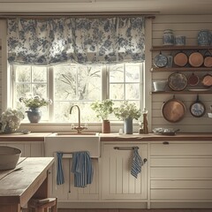 Traditional Farmhouse Kitchen Awaits Warm and Delicious Homecooked Meals