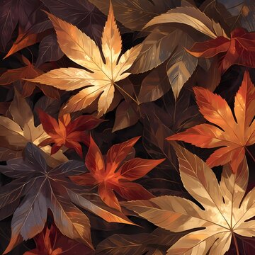 Bright and Vibrant Fall Foliage Collection: A Nature-Inspired Artistic Masterpiece for Creative Projects and Marketing Campaigns