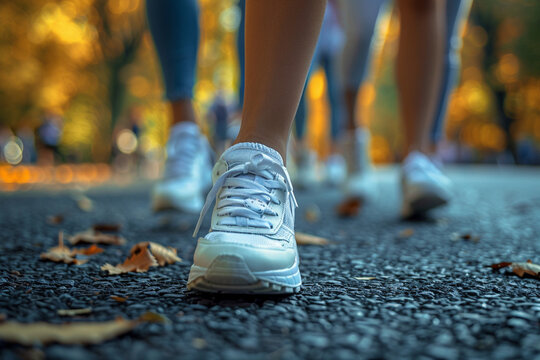 Volunteers organizing a fundraising walkathon to raise funds for medical research and treatment programs