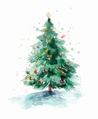 Naklejka na ściany i meble Christmas tree art illustration