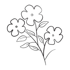flowers and branches of tree design