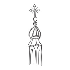 church bell icon. christian religion symbol. religion and belief. isolated graphic vector illustration