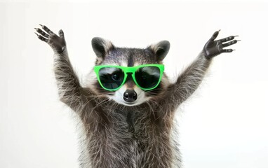 Cool Raccoon with Sunglasses