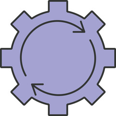Cogwheel Vector icon which can easily modify or edit